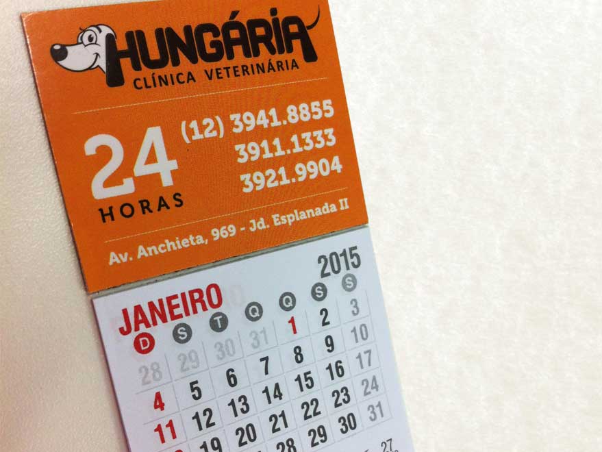 Imã com Calendário